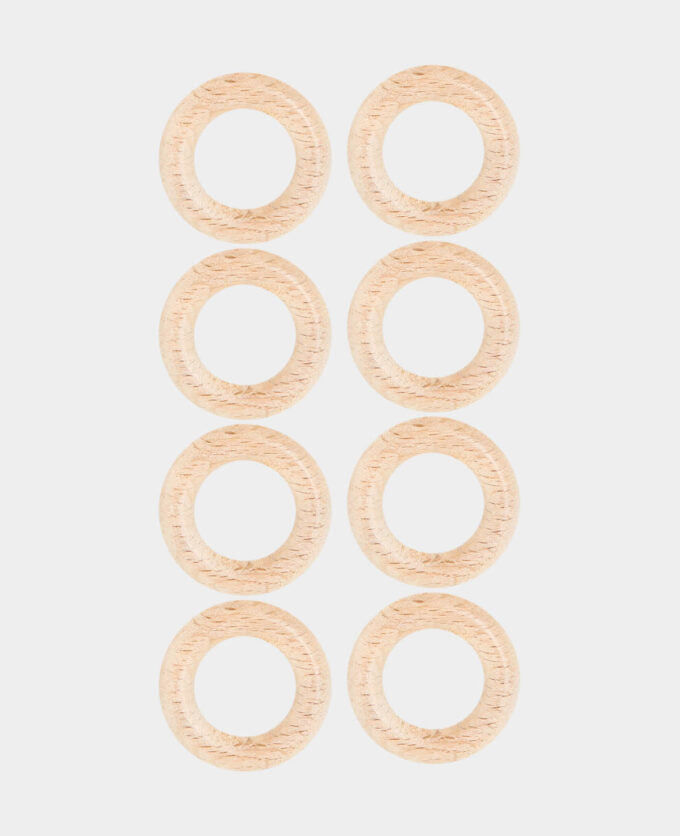 lalana Holzring – braun – Ø 45 mm – 8 Stk.