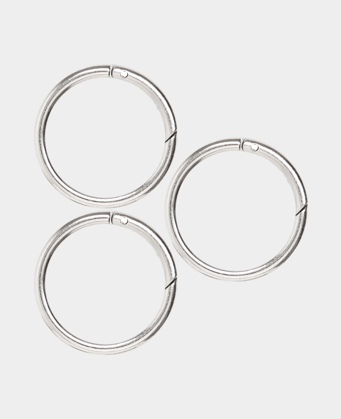 lalana Schlüsselring – klappbar, Metall, Silber, 36 × 4 mm, 3er-Set