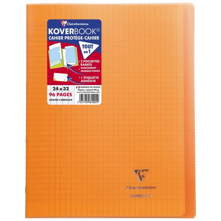 Clairefontaine Notizheft – 240 × 320 mm – gebunden, PP-Umschlag, 2 Taschen, mehrfarbig, PEFC, 10 Stück