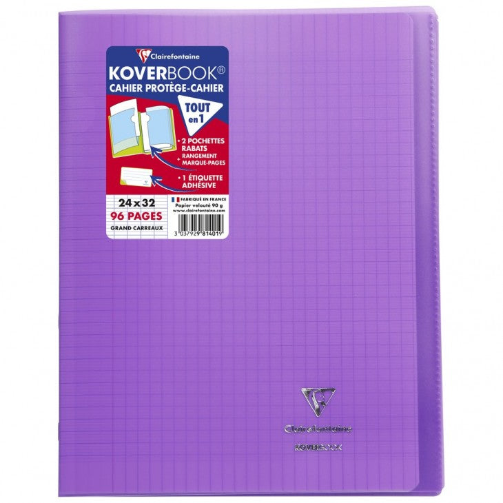 Clairefontaine Notizheft – 240 × 320 mm – gebunden, PP-Umschlag, 2 Taschen, mehrfarbig, PEFC, 10 Stück