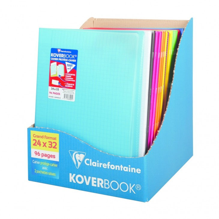 Clairefontaine Notizheft – 240 × 320 mm – gebunden, PP-Umschlag, 2 Taschen, mehrfarbig, PEFC, 10 Stück