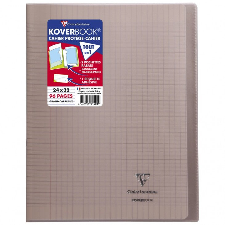 Clairefontaine Notizheft – 240 × 320 mm – gebunden, PP-Umschlag, 2 Taschen, mehrfarbig, PEFC, 10 Stück