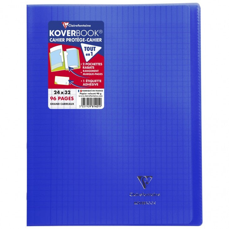 Clairefontaine Notizheft – 240 × 320 mm – gebunden, PP-Umschlag, 2 Taschen, mehrfarbig, PEFC, 10 Stück