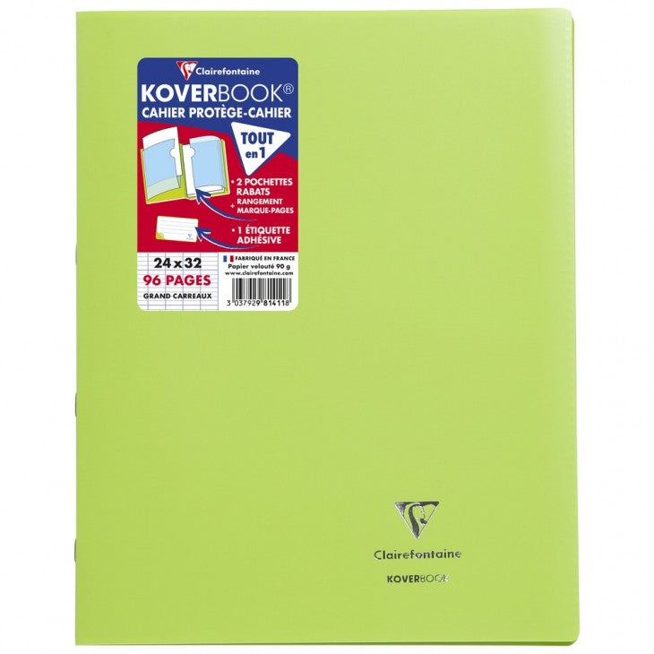 Clairefontaine Notizheft – 240 × 320 mm – 90 g/m² – gebunden, 2 Einstecktaschen, mehrfarbig, PEFC, 8 Stück