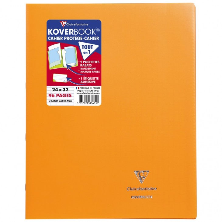 Clairefontaine Notizheft – 240 × 320 mm – 90 g/m² – gebunden, 2 Einstecktaschen, mehrfarbig, PEFC, 8 Stück