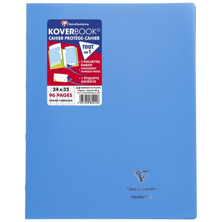 Clairefontaine Notizheft – 240 × 320 mm – 90 g/m² – gebunden, 2 Einstecktaschen, mehrfarbig, PEFC, 8 Stück