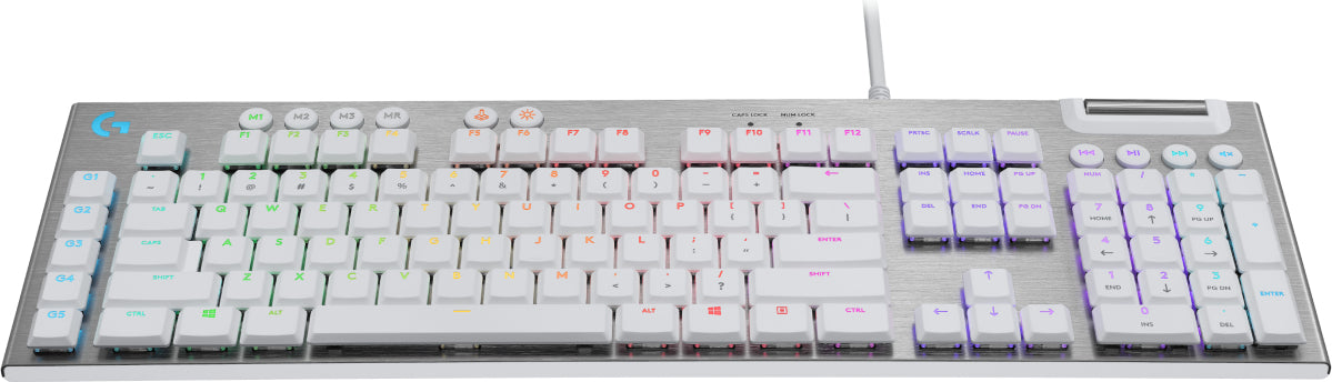 Logitech G G815 – Gaming-Tastatur – Mechanisch, RGB – USB-A kabelgebunden – QWERTY (Nordisch) – Weiss
