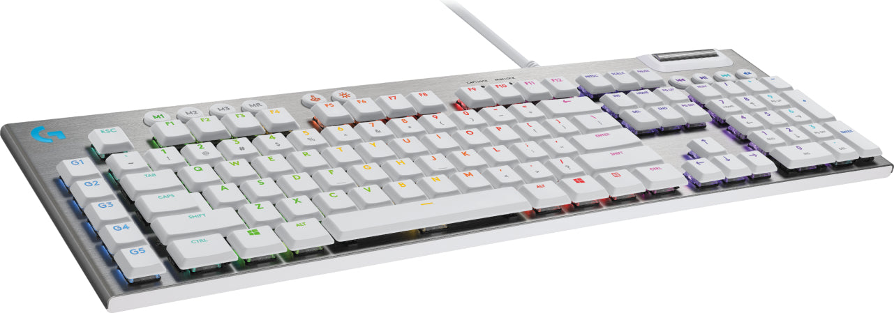 Logitech G G815 – Gaming-Tastatur – Mechanisch, kabelgebunden USB-A – RGB – AZERTY (FR) – Weiss