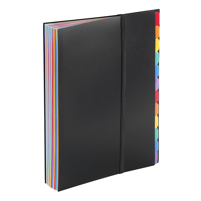 Viquel Fächermappe Rainbow Class A4 – 36 Fächer, Gummiband, Polypropylen (PP), Mehrfarbig, 3 Zeigetaschen