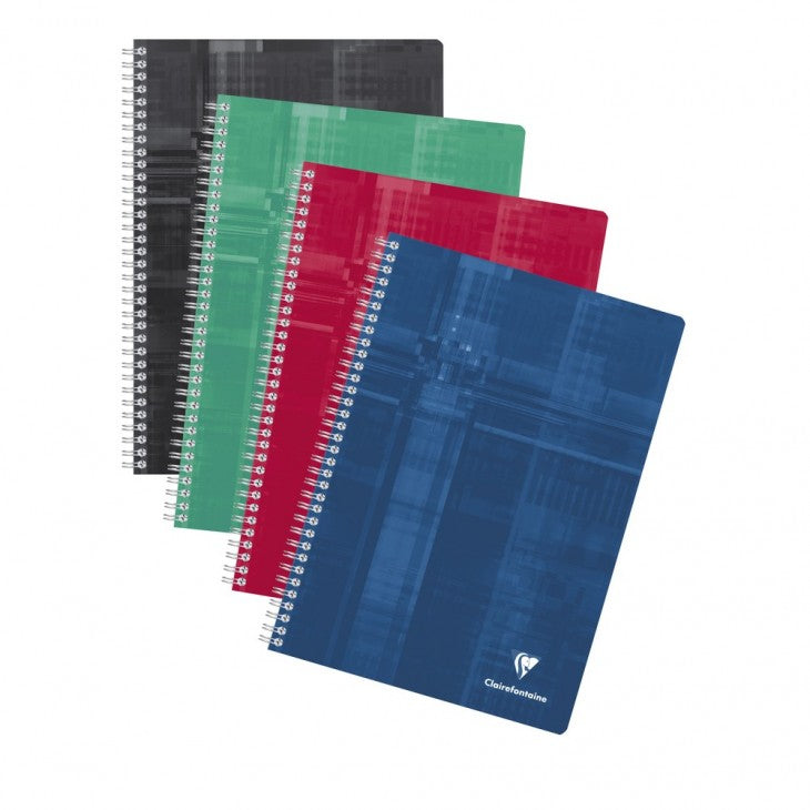 Clairefontaine Spiralheft A4, kariert, Spiralbindung, Karton, 90 Blatt, 90 g/m² – sortiert