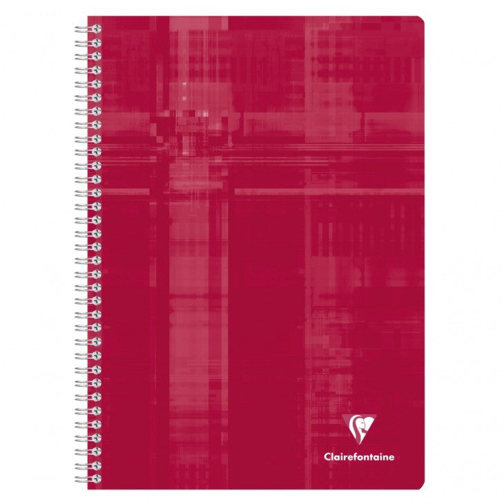 Clairefontaine Spiralheft A4, séyès 8 × 3 mm, Spiralbindung, Karton, 112 Blatt, 112 g/m² – farbig sortiert