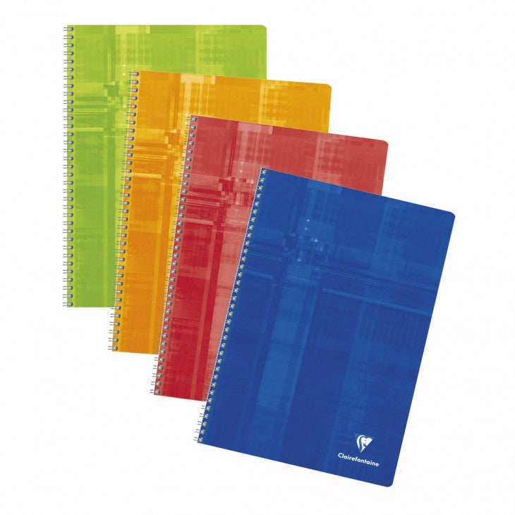 Clairefontaine Spiralheft A4, liniert, 50 Blatt, 50 g/m² – sortiert