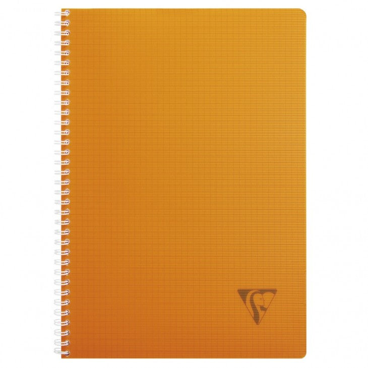 Clairefontaine Spiralheft – A4 – 50 Blatt – 90 g/m² – Doppelspirale, PP-Umschlag, mehrfarbig, PEFC, 5 Stück