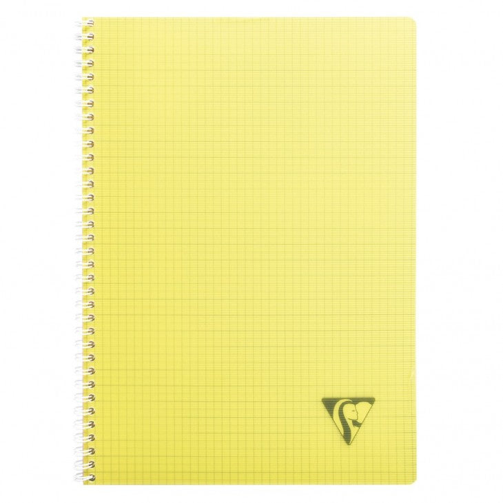 Clairefontaine Spiralheft – A4 – 50 Blatt – 90 g/m² – Doppelspirale, PP-Umschlag, mehrfarbig, PEFC, 5 Stück