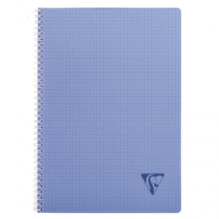 Clairefontaine Spiralheft – A4 – 50 Blatt – 90 g/m² – Doppelspirale, PP-Umschlag, mehrfarbig, PEFC, 5 Stück
