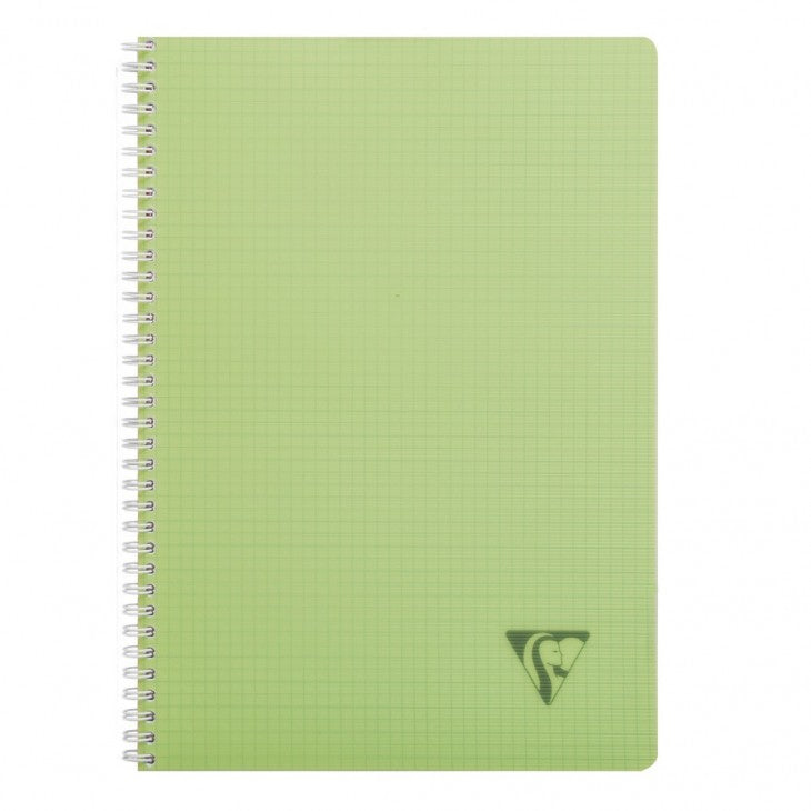 Clairefontaine Spiralheft – A4 – 50 Blatt – 90 g/m² – Doppelspirale, PP-Umschlag, mehrfarbig, PEFC, 5 Stück