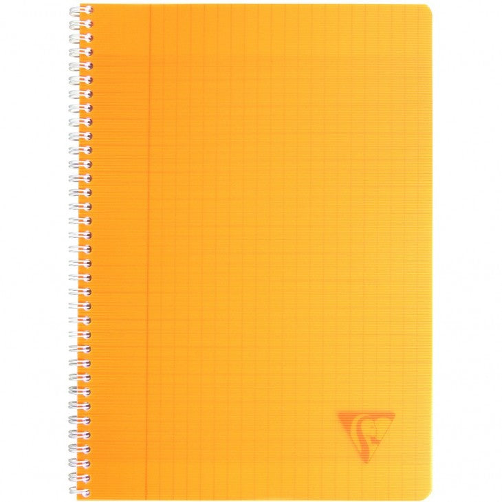 Clairefontaine Spiralbuch – A4 – 50 Blatt – 90 g/m² – Doppelspirale, PP-Einband, mehrfarbig, PEFC, 5 Stück