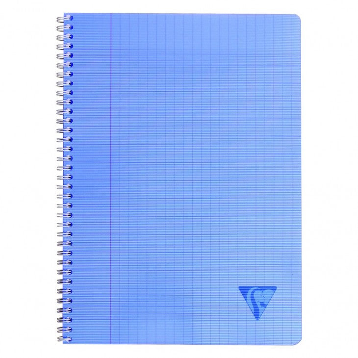 Clairefontaine Spiralbuch – A4 – 50 Blatt – 90 g/m² – Doppelspirale, PP-Einband, mehrfarbig, PEFC, 5 Stück