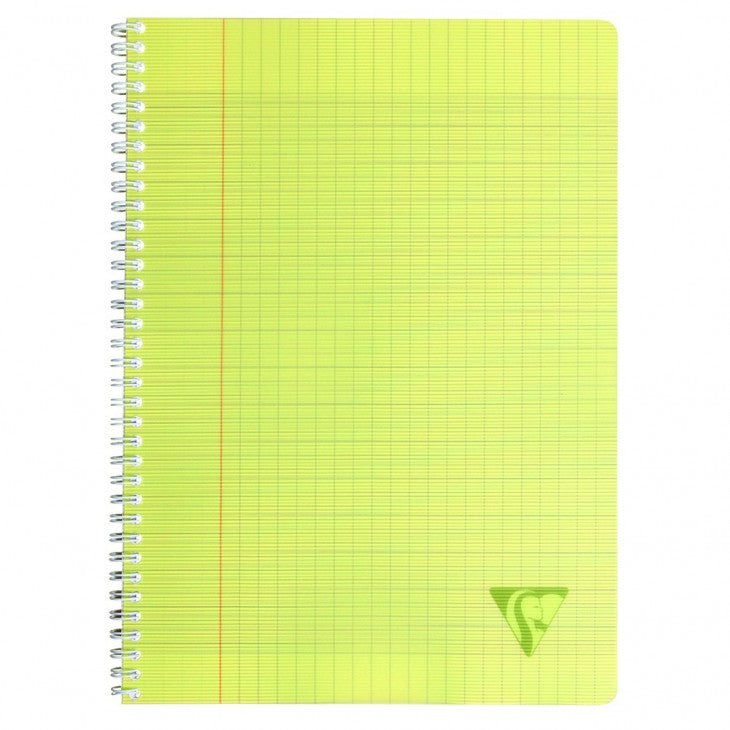Clairefontaine Spiralbuch – A4 – 50 Blatt – 90 g/m² – Doppelspirale, PP-Einband, mehrfarbig, PEFC, 5 Stück