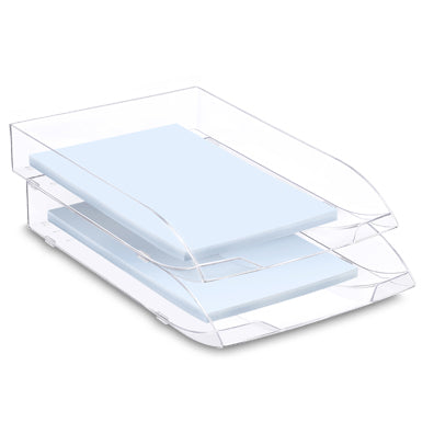 CEP Confort – Briefkorb für Letter, 2 Fächer, Polystyrol (PS), transparent, 370 × 61 × 270 mm