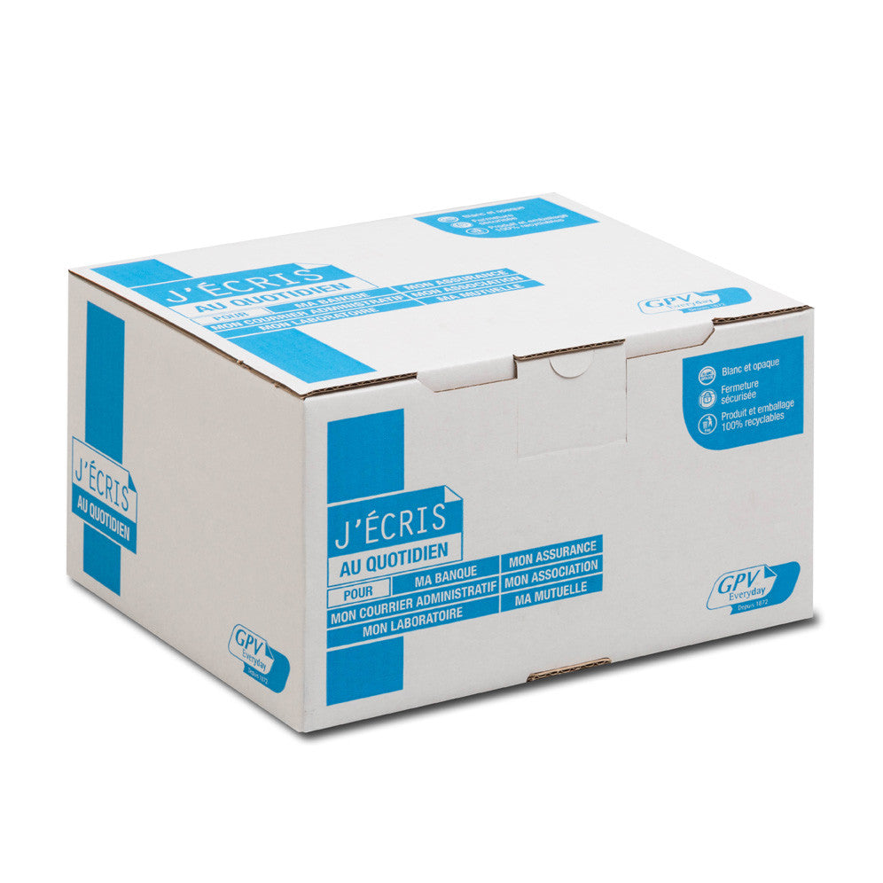 GPV France Seitenfaltentasche – C5, ohne Fenster, selbstklebend, Papier, weiss – 500 Stk.