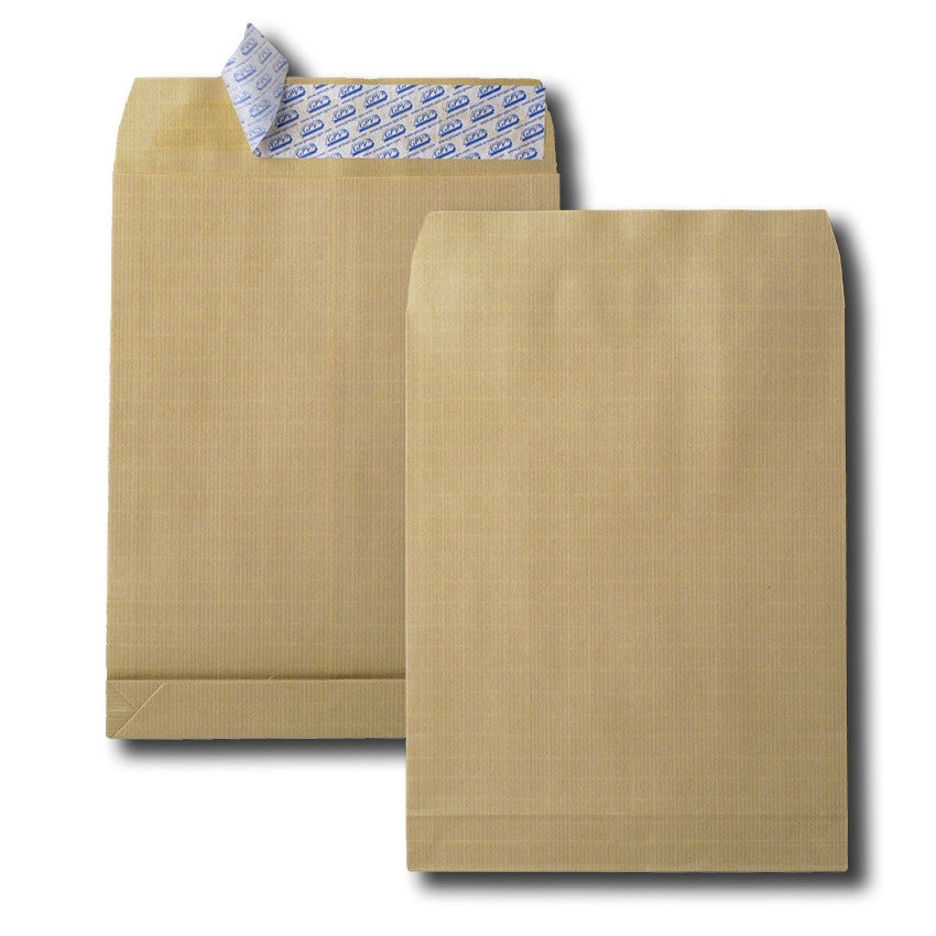GPV France GPV Seitenfaltentasche – 260 × 330 × 30 mm, ohne Fenster, selbstklebend, Papier, braun – 250 Stk.