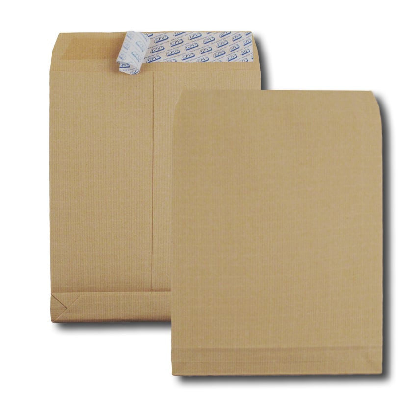 GPV France Seitenfaltentasche C4, 30 mm, ohne Fenster, selbstklebend, Papier, braun – 250 Stk.
