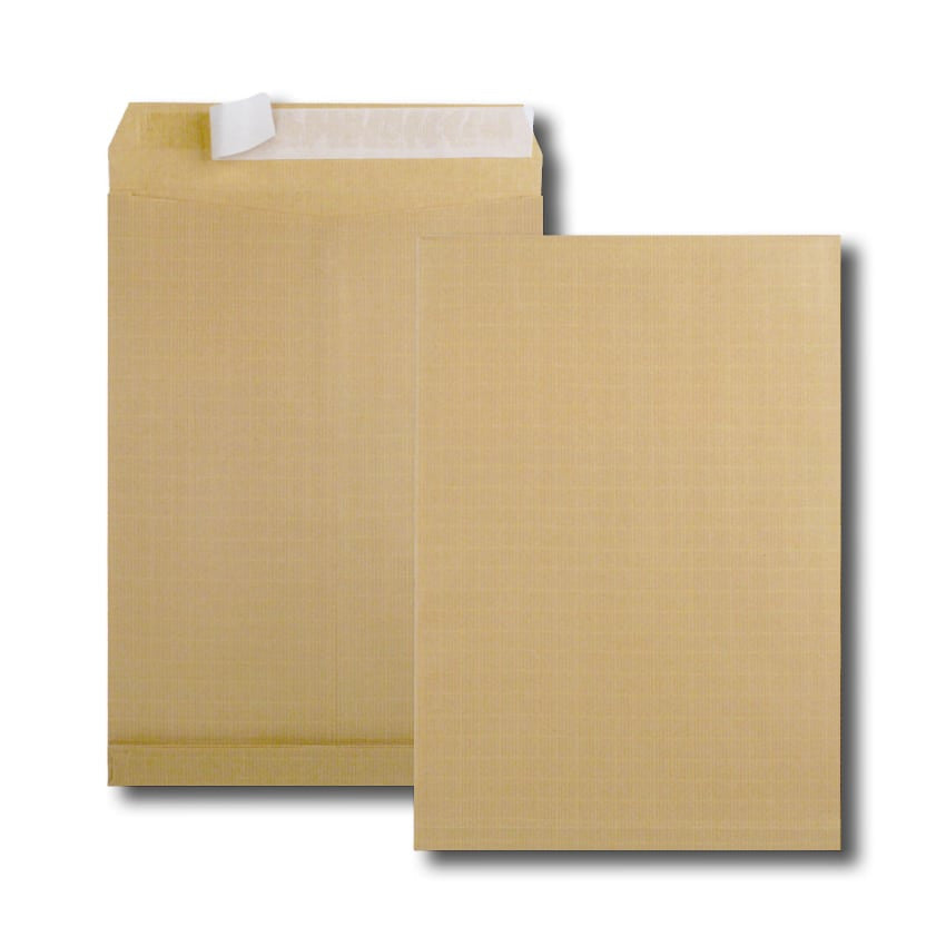GPV France GPV Seitenfaltentasche – E4, 30 mm, ohne Fenster, selbstklebend, Papier, braun – 250 Stk.