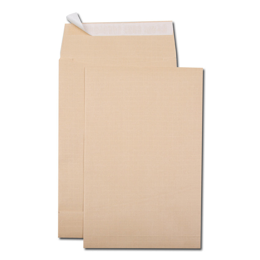 GPV France GPV Seitenfaltentasche – 300 × 470 mm, 70 mm, ohne Fenster, selbstklebend, Papier, braun – 50 Stk.