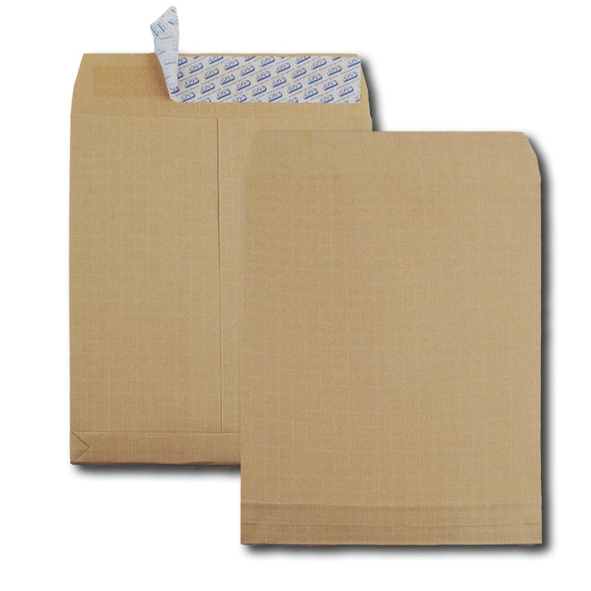 GPV France Seitenfaltentasche – 280 × 375 × 30 mm, ohne Fenster, selbstklebend, Papier, braun – 250 Stk.
