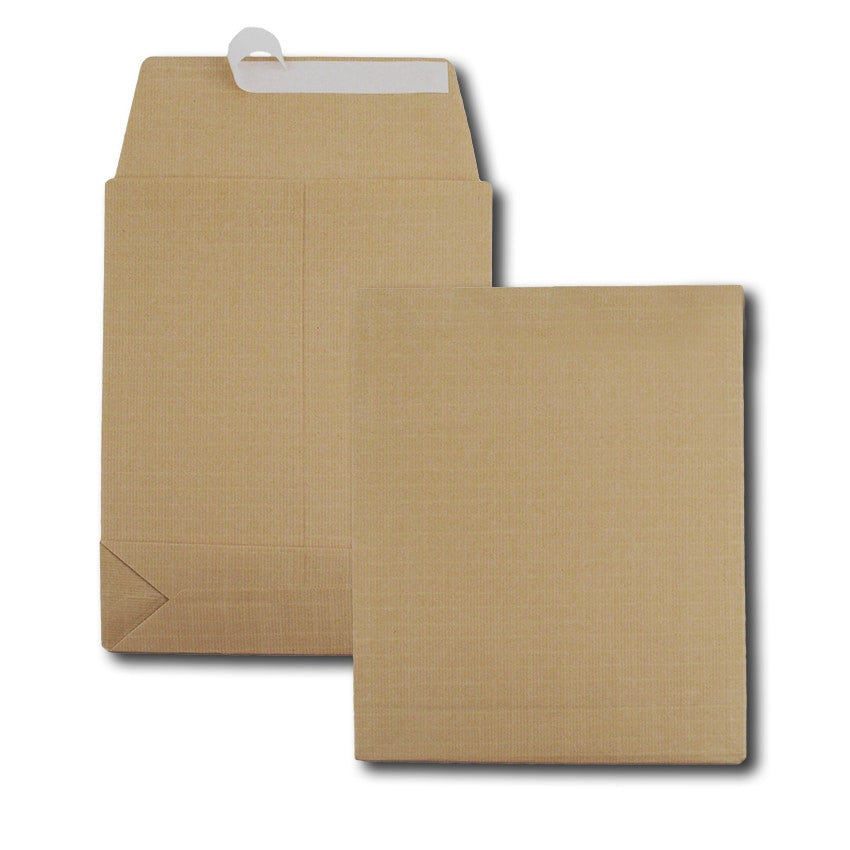GPV France GPV Seitenfaltentasche – 280 × 410 mm, ohne Fenster, selbstklebend, Papier, braun – 50 Stk.