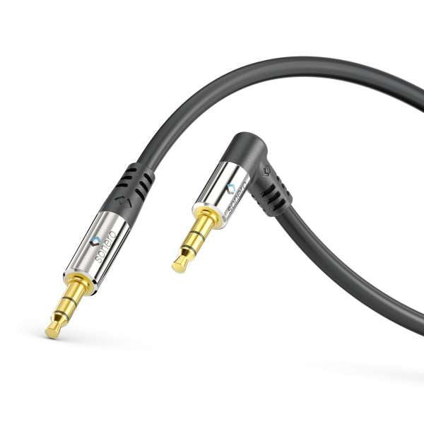 Sonero 3,5 mm Klinkenkabel – Stecker–90° Stecker – 2 m, vergoldete Stecker