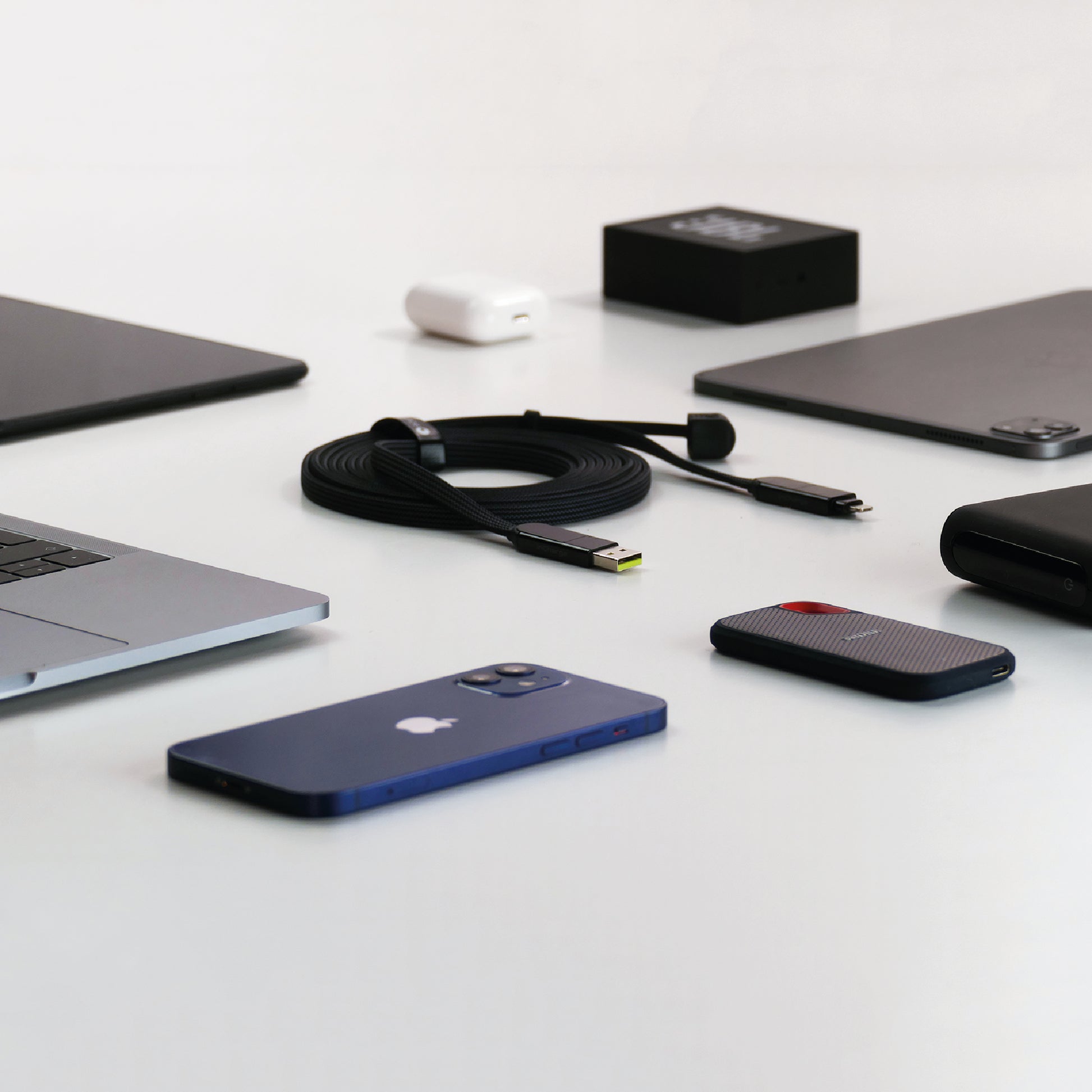 Rolling Square USB-Kabel, USB-C zu Lightning, 3 m, USB 2.0, Lade-/Datenkabel, für iPad, iPhone, iPod