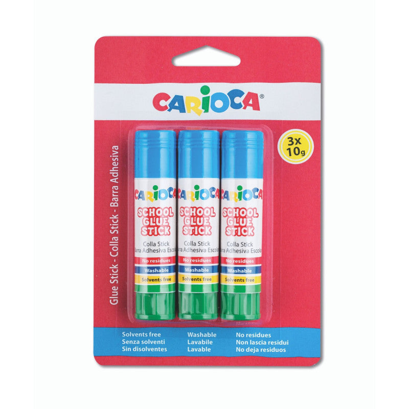 Carioca Back to School Small – Bastelset – 33-teilig – Filzstifte, Farbstifte und Klebestifte, Posterfarbe