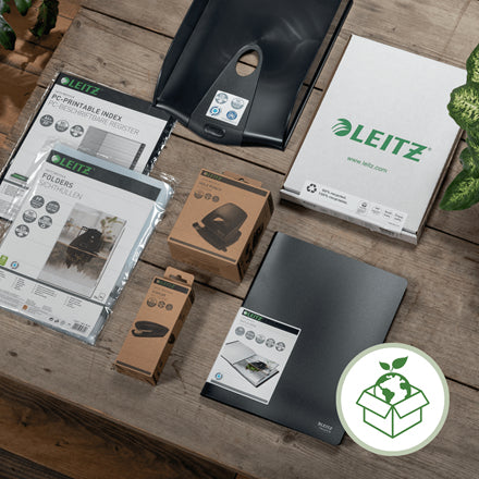 Leitz Papierkorb – 15 l – Kunststoff, Schwarz – Ø 290 × H 324 mm, Blauer Engel