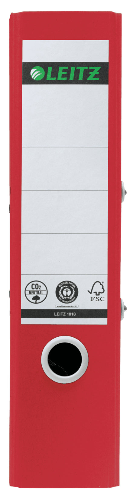 Leitz 180° Recycle Ringbuch – 2-O-Ringe – für A4 – Rückenbreite 8 cm – Rot