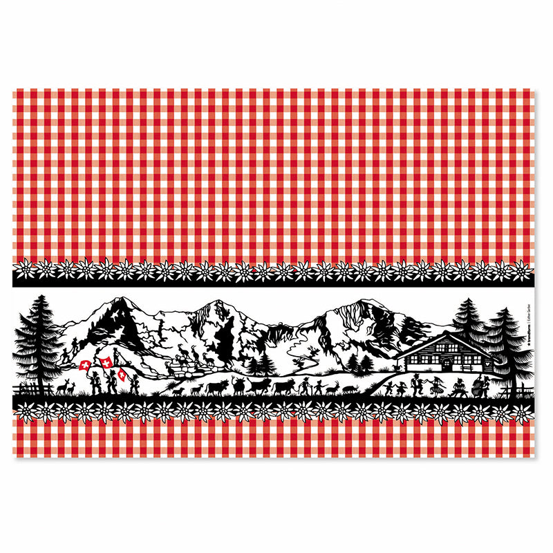 Trendform Tischset Scherenschnitt Landleben, 29,7 × 42 cm – 48 Stk.