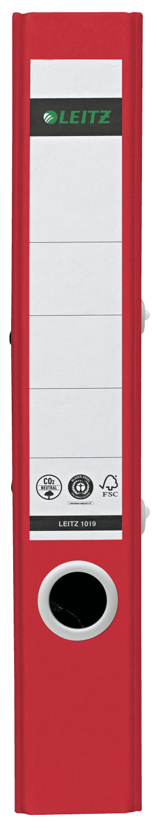 Leitz 180° Recycle Ringbuch – 2-O-Ring – für A4 – Rückenbreite 5,5 cm – Rot