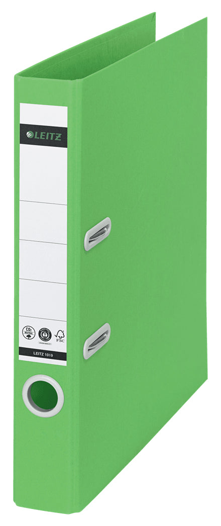 Leitz Ringbuch – 2-Ring – für A4 – Rückenbreite 5,5 cm – Grün, aus 100% recyceltem Karton