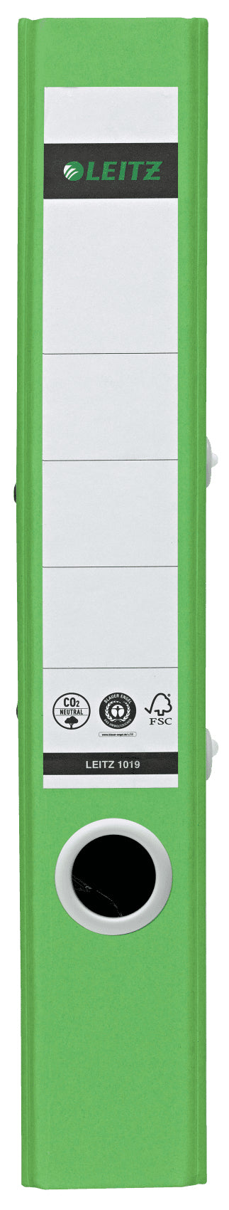 Leitz Ringbuch – 2-Ring – für A4 – Rückenbreite 5,5 cm – Grün, aus 100% recyceltem Karton