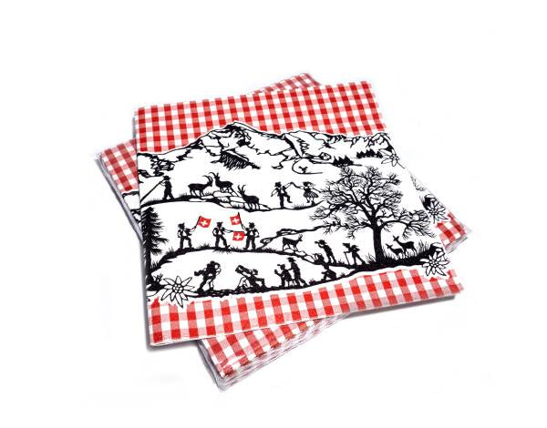 Trendform Vichy Servietten, 33 × 33 cm, rot/weiss – 20 Stk.