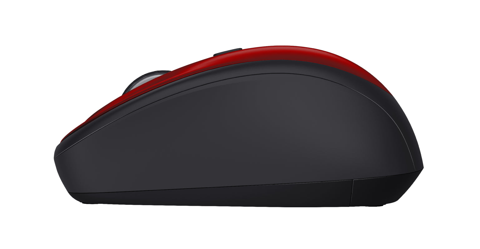 Trust Yvi+ – Maus – Kabellos (2,4 GHz), 1600 DPI, rechts, Rot