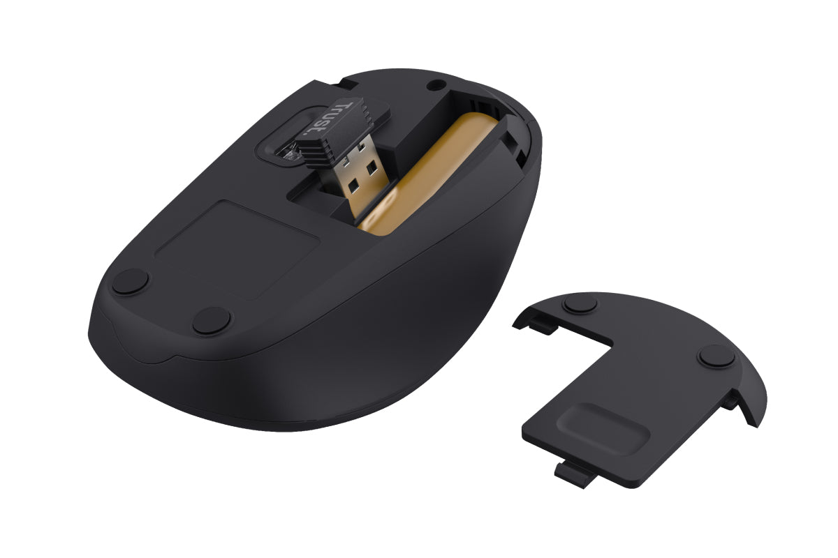 Trust YVI+ – Maus – Kabellos (2,4 GHz), 1600 DPI, Rechts, Blau