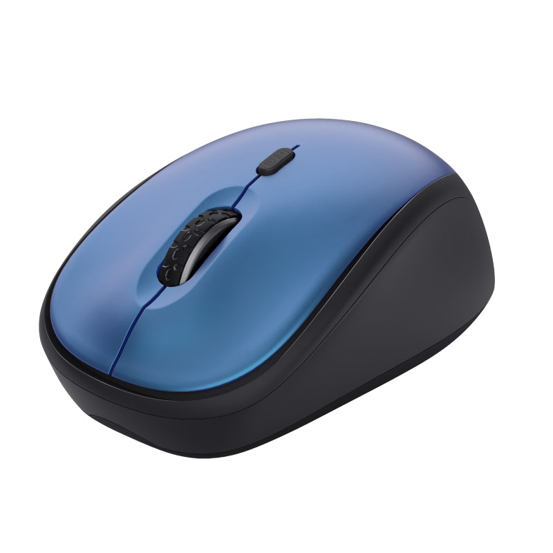 Trust YVI+ – Maus – Kabellos (2,4 GHz), 1600 DPI, Rechts, Blau