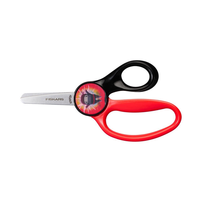 Fiskars Kinderschere 17,6 cm, abgerundet, für Rechtshänder – Sicherheitskanten, Schwarz/Rot