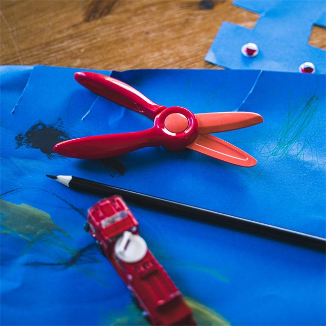 Fiskars Kinderschere 9,5 cm, für Rechts- und Linkshänder – Kunststoff, Rot