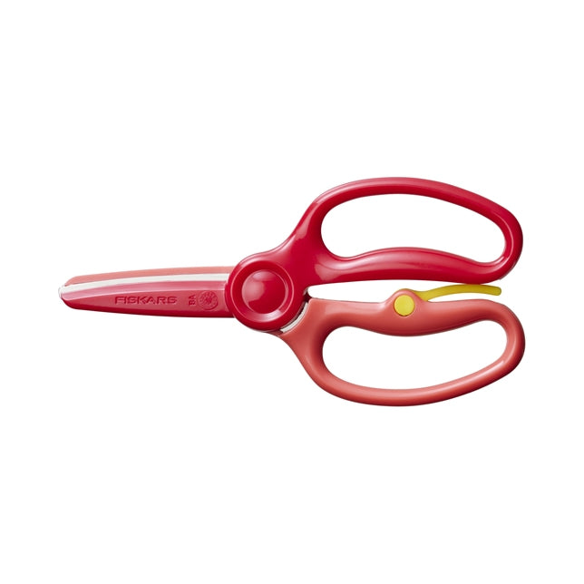Fiskars Kinderschere 8,6 cm, abgerundet, für Rechts- und Linkshänder – Metall – Rot
