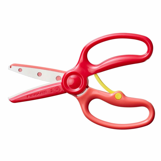 Fiskars Kinderschere 8,6 cm, abgerundet, für Rechts- und Linkshänder – Metall – Rot