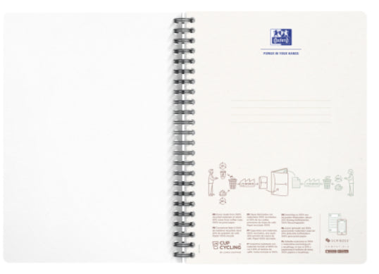 Oxford Collegeblock A5, liniert, Spiralbindung, 90 Blatt, 90 g/m² – sortiert, für SCRIBZEE App