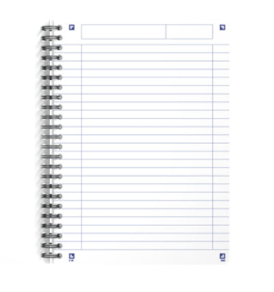 Oxford Collegeblock A5, liniert, Spiralbindung, 90 Blatt, 90 g/m² – sortiert, für SCRIBZEE App